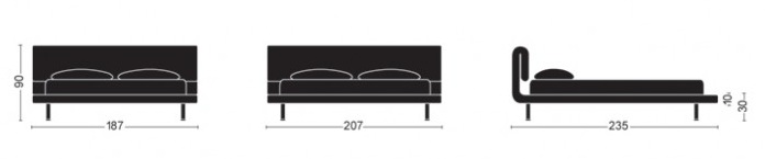 Quote del letto imbottito Futura